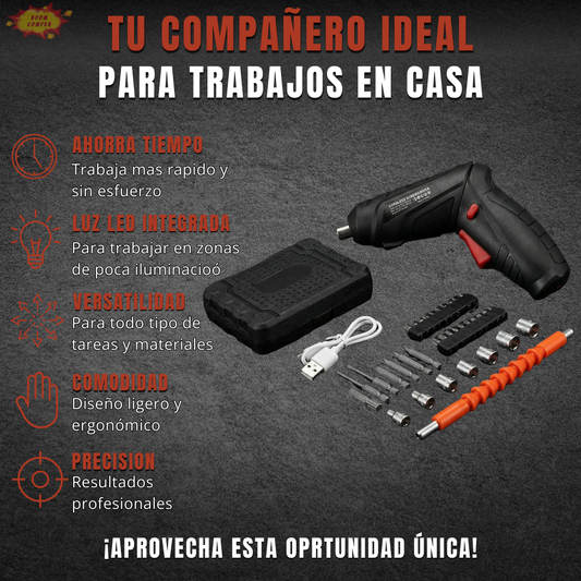 JUEGO DE DESATORNILLADOR ELÉCTRICO