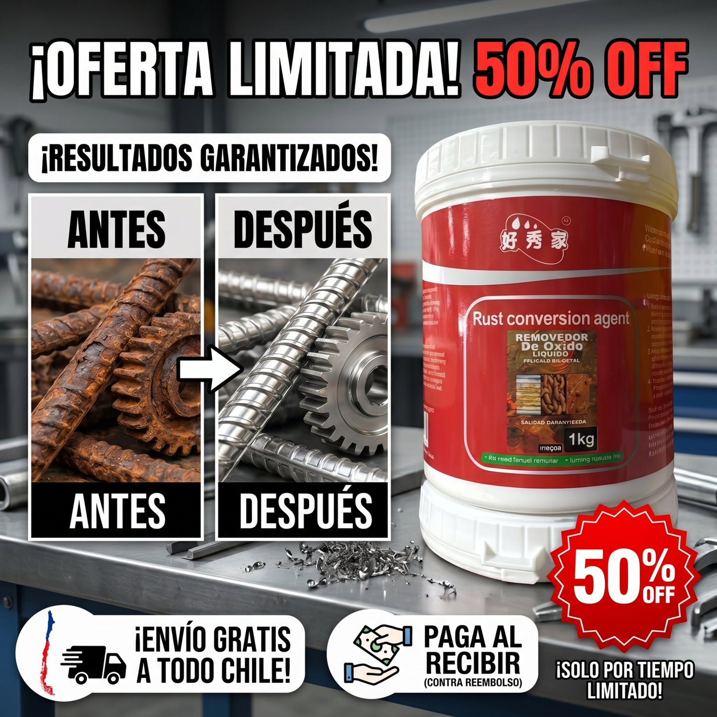 MetalGuard Pro - Frena el óxido fácil