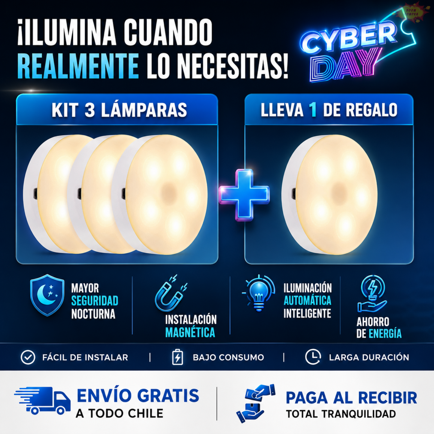GlowMotion - Detecta movimiento e ilumina al instante