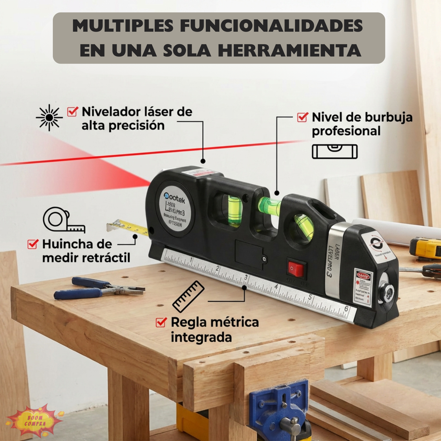 Nivelador Laser 4 en 1